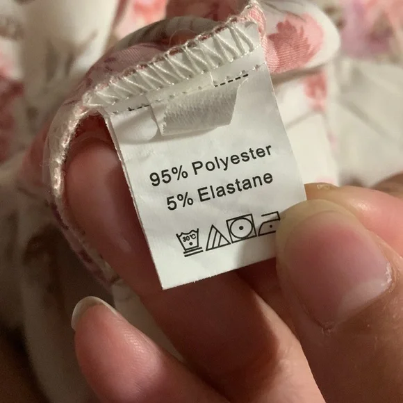 4X Cottagecore Lightweight Floral Hi-Low Pink and White Dress - Picture 5 of 5